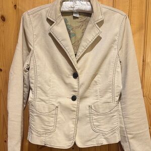 GAP Cream Blazer with Floral Lining